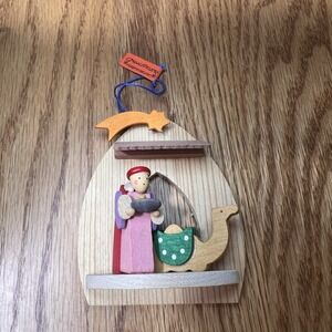 Vintage Erzgebirge Graupner Wood Camel Ornament German Christmas Handcrafted